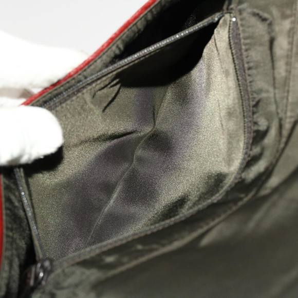 Christian Dior Maris Pearl Shoulder Bag Harako leather Red MA-1909 Auth 44311 - Picture 11 of 16